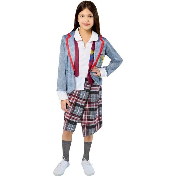 NWOT Beetlejuice Costume Kids sz 6-8 Medium Astrid School Uniform Halloween - Picture 1 of 7